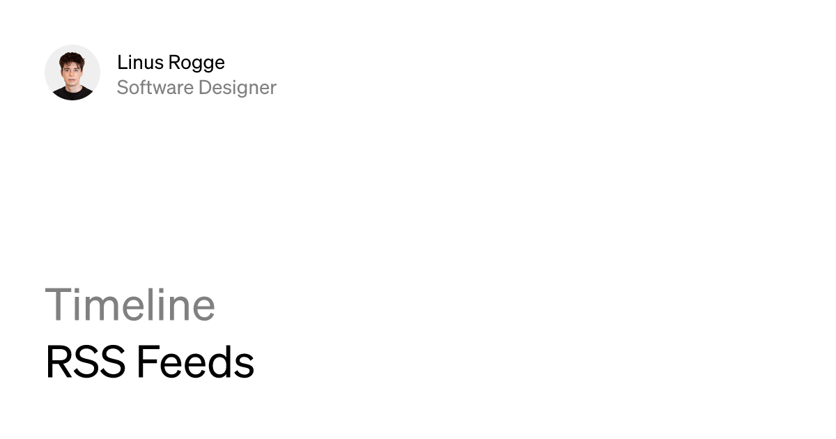 RSS Feeds · Linus Rogge